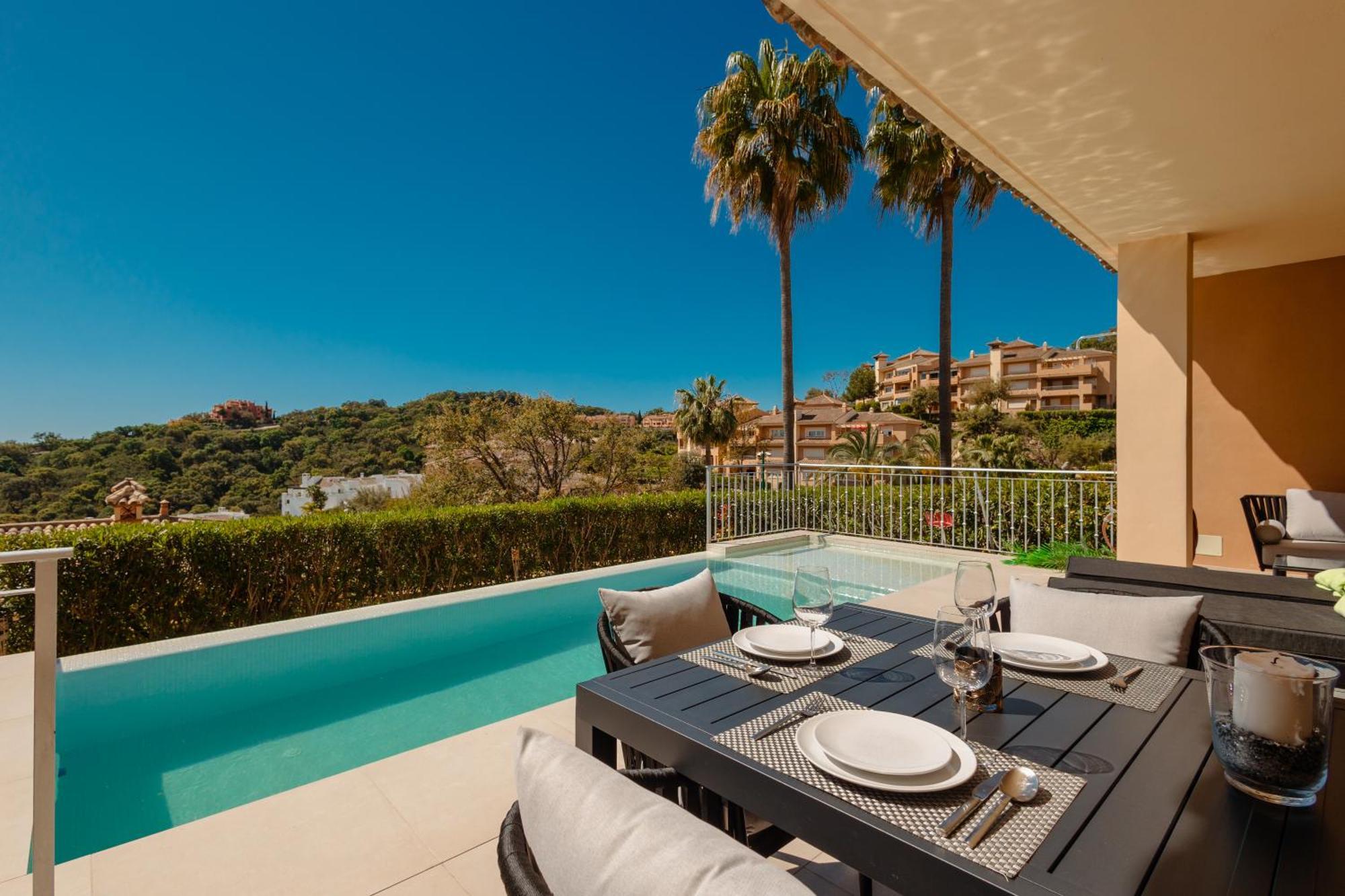 Private Heatable Infinity Pool With Sea Views In La Mairena, Marbella Daire Sitio de Calahonda Dış mekan fotoğraf